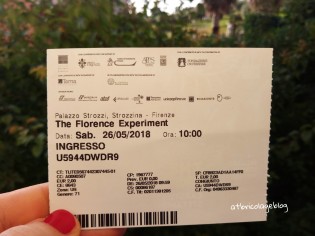 Ticket, Carsten Höller - Stefano Mancuso, The Florence Experiment a cura di Alberto Galasino (dettaglio), Palazzo Strozzi, Firenze, maggio 2018 - ph. Amalia Temperini